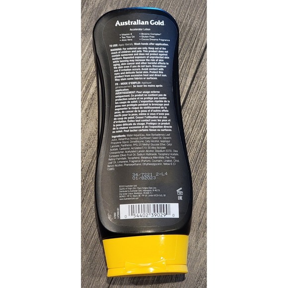 Australian Gold‎ Hydrating Accelerator Dark Tanning Lotion Biosine Complex 8 oz - Picture 3 of 6